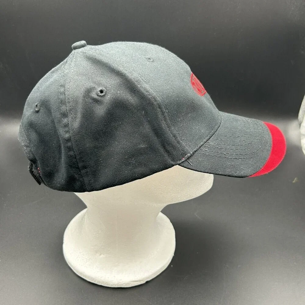 Du Pont Hat Baseball Cap Black Red Hook & Loop Closure Adjustable Embroidered